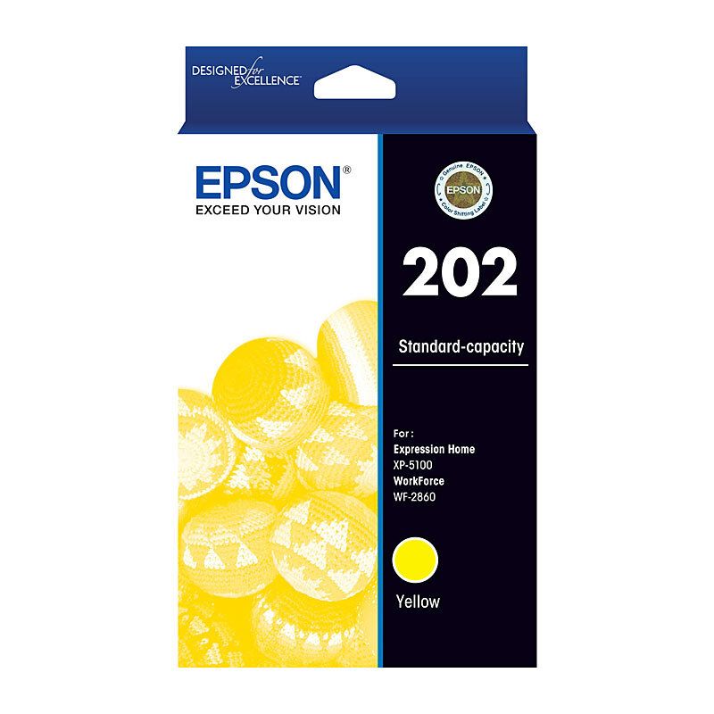 Epson C13T02N492 202 Standard Yellow Ink Cartridge, Suits XP5100