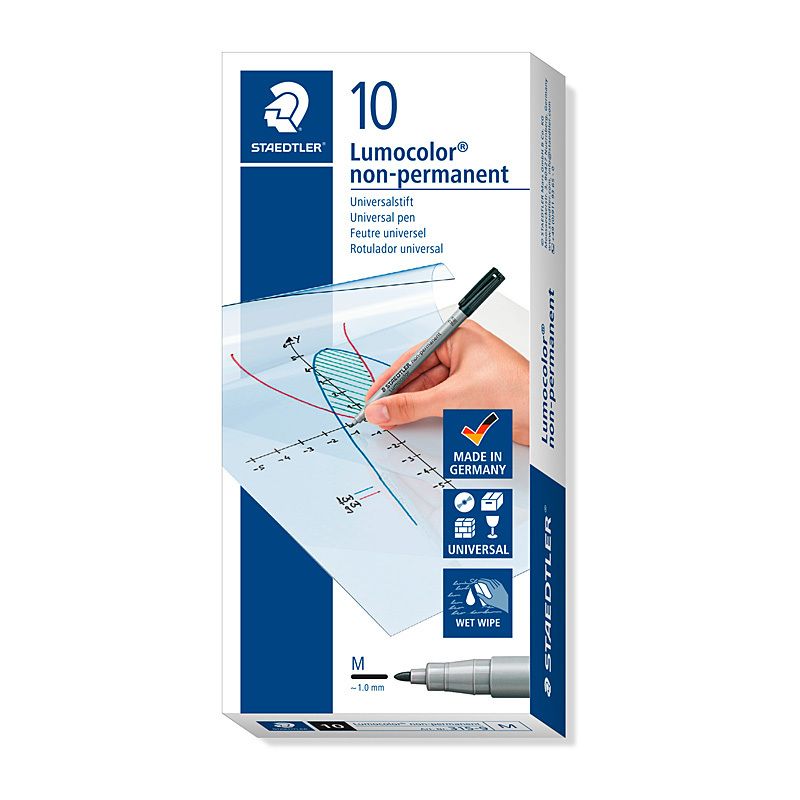 Staed Perm Pen 1.0 Blk BX10