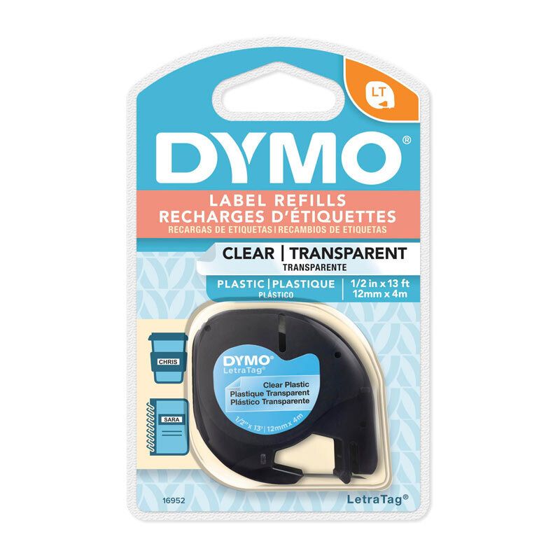 Dymo LT Plastic 12MM X 4M Clr, image 1 of 3
