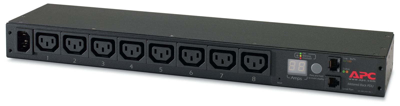 Rack Pdu. Metered. 1U. 12A/208V. 10A/230, image 1 of 4