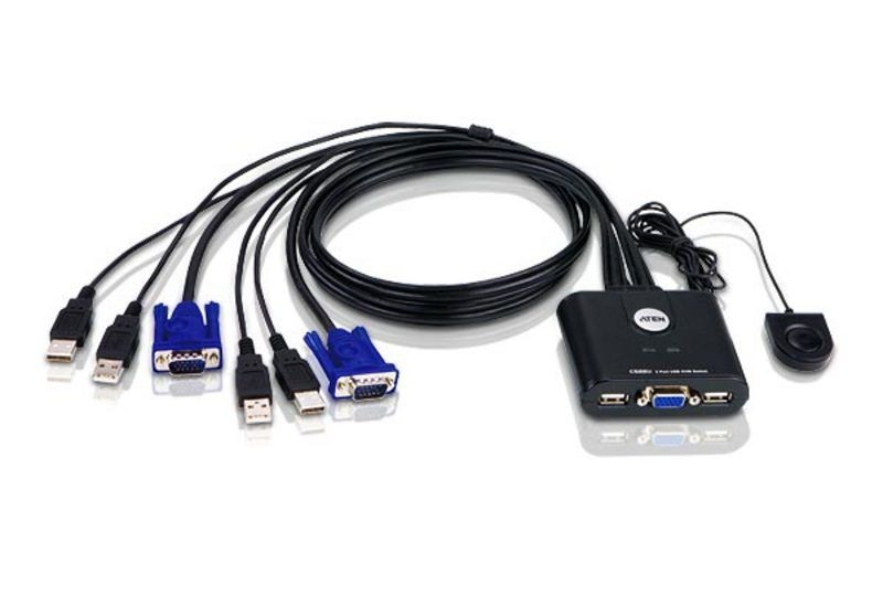 Aten 2 Port Usb Vga Cable Kvm Switch