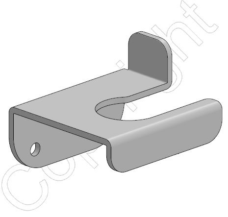 Spacepole Wall Mount Blk for Payment Handle