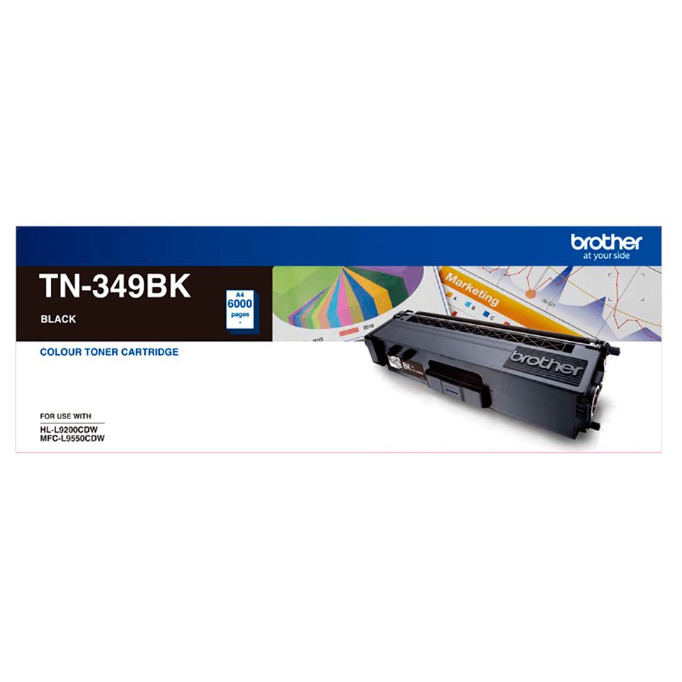 Brother TN-349BK Super High Yield Black Toner, 6000 Pages