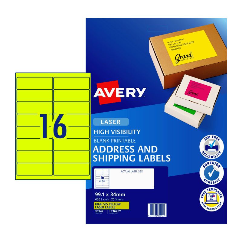 AV Lsrlbl YL L7162FY 16UP PK25, image 1 of 2