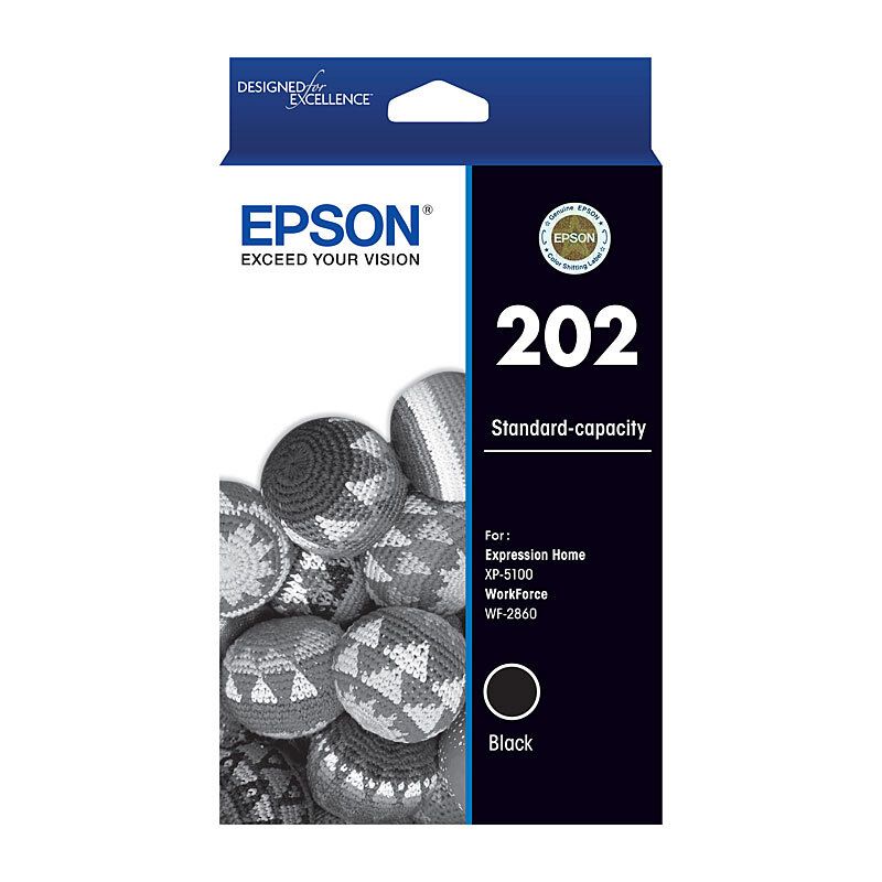 Epson C13T02N192 202 Standard Black Ink Cartridge, Suits XP5100