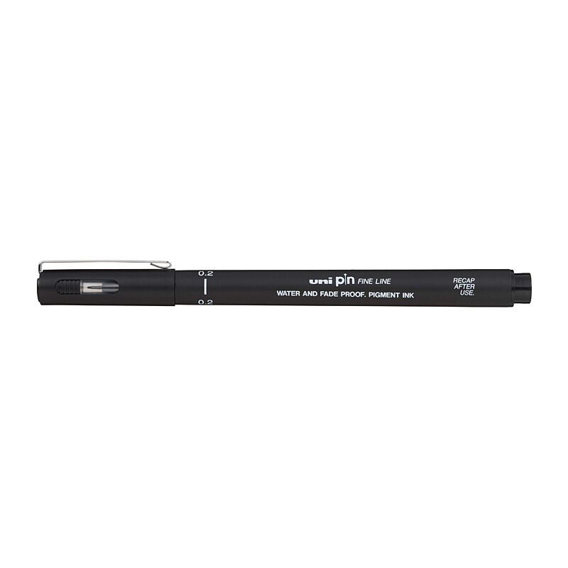 Uni Pin Fineliner 0.2 Blk BX12