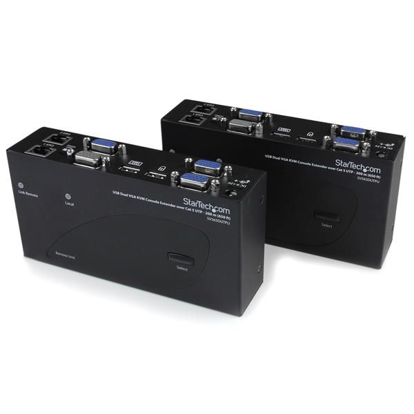 Startech Usb Dual Vga Over CAT5 Kvm Console Extender - 650 Ft/ 200M 3YR, image 1 of 3