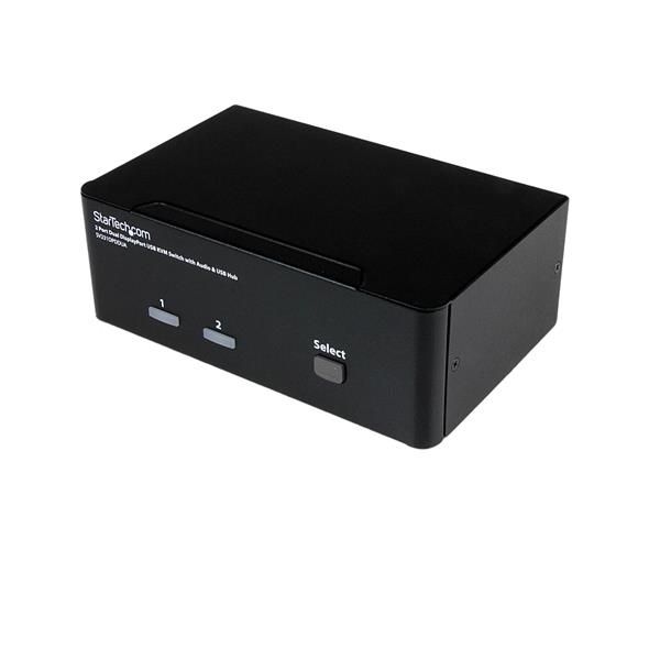 Startech 2 Port Dual Displayport Kvm Switch, Usb, Audio, Hotkey, NO Cable, 3YR, image 1 of 6