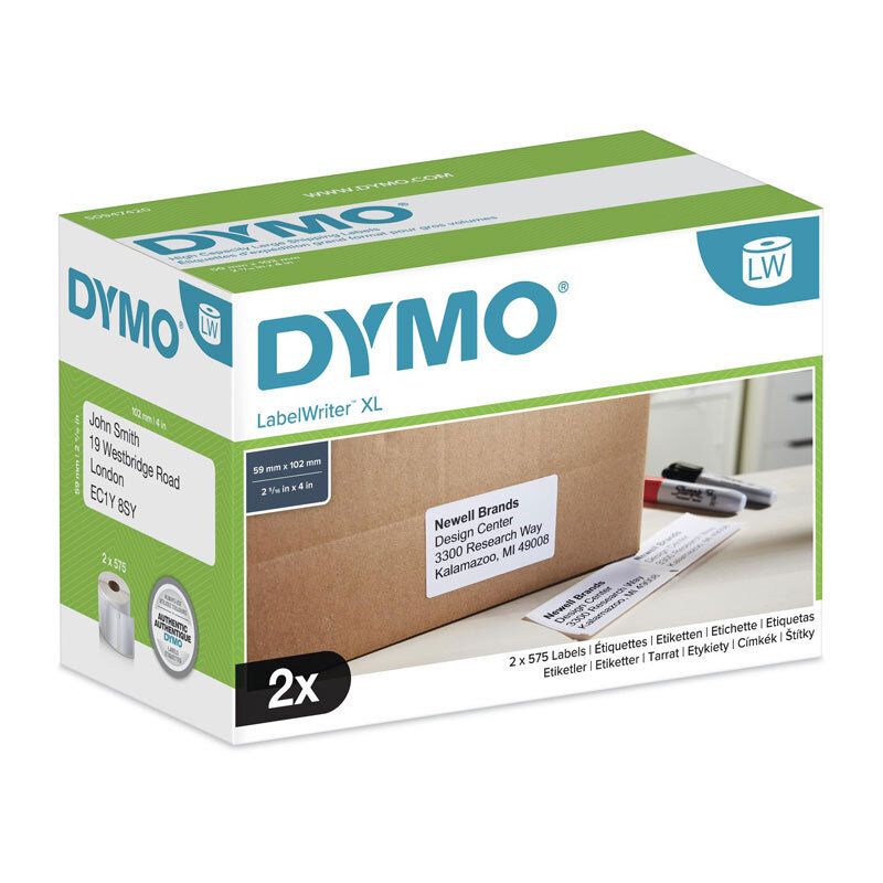 Dymo LW 102MM X 59MM White X2, image 1 of 2