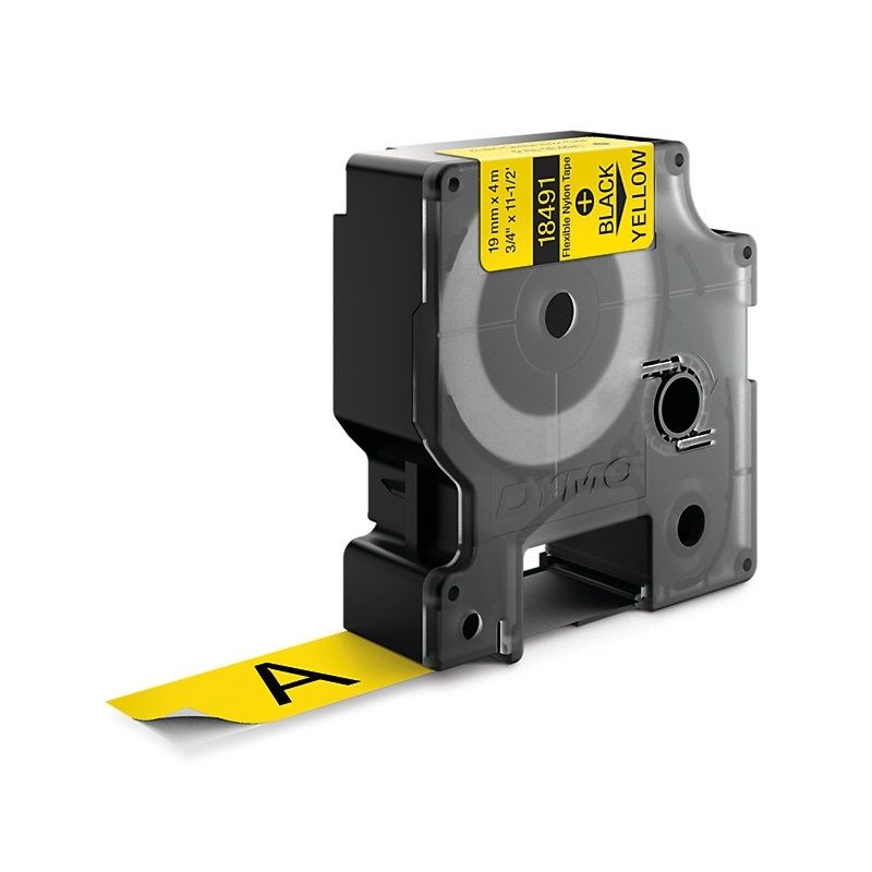 Dymo Rhino NY Lbl 19MM Blk/yel, image 1 of 2