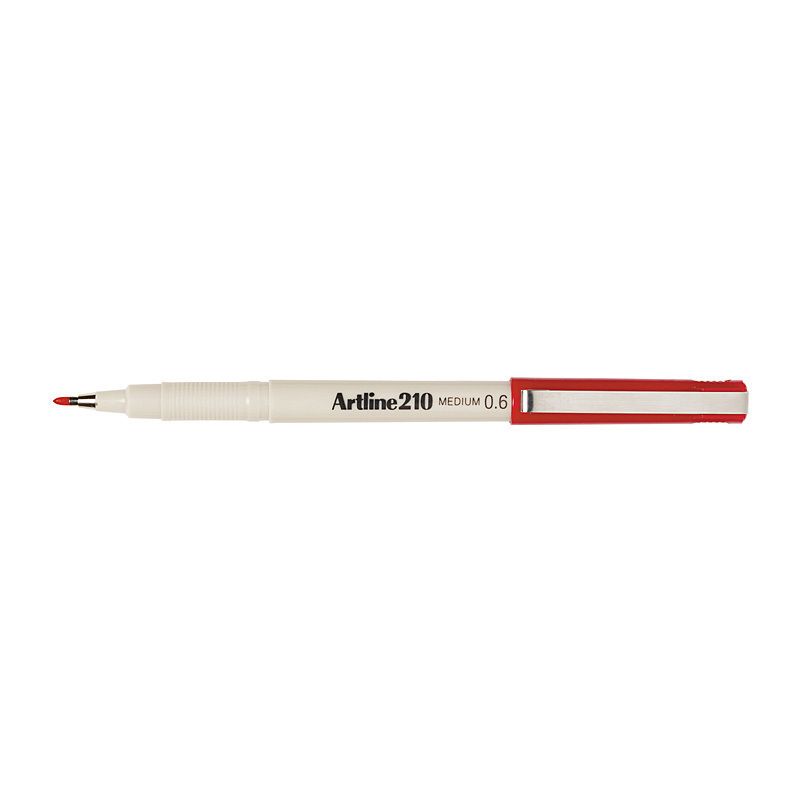 Artline 210 Pen 0.6MM Red BX12