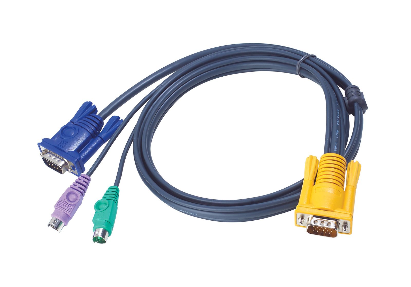 Aten 1.2M 3IN1 Vga, PS/2 Console Kvm Split Cable HDB-15M TO SPHD-15M