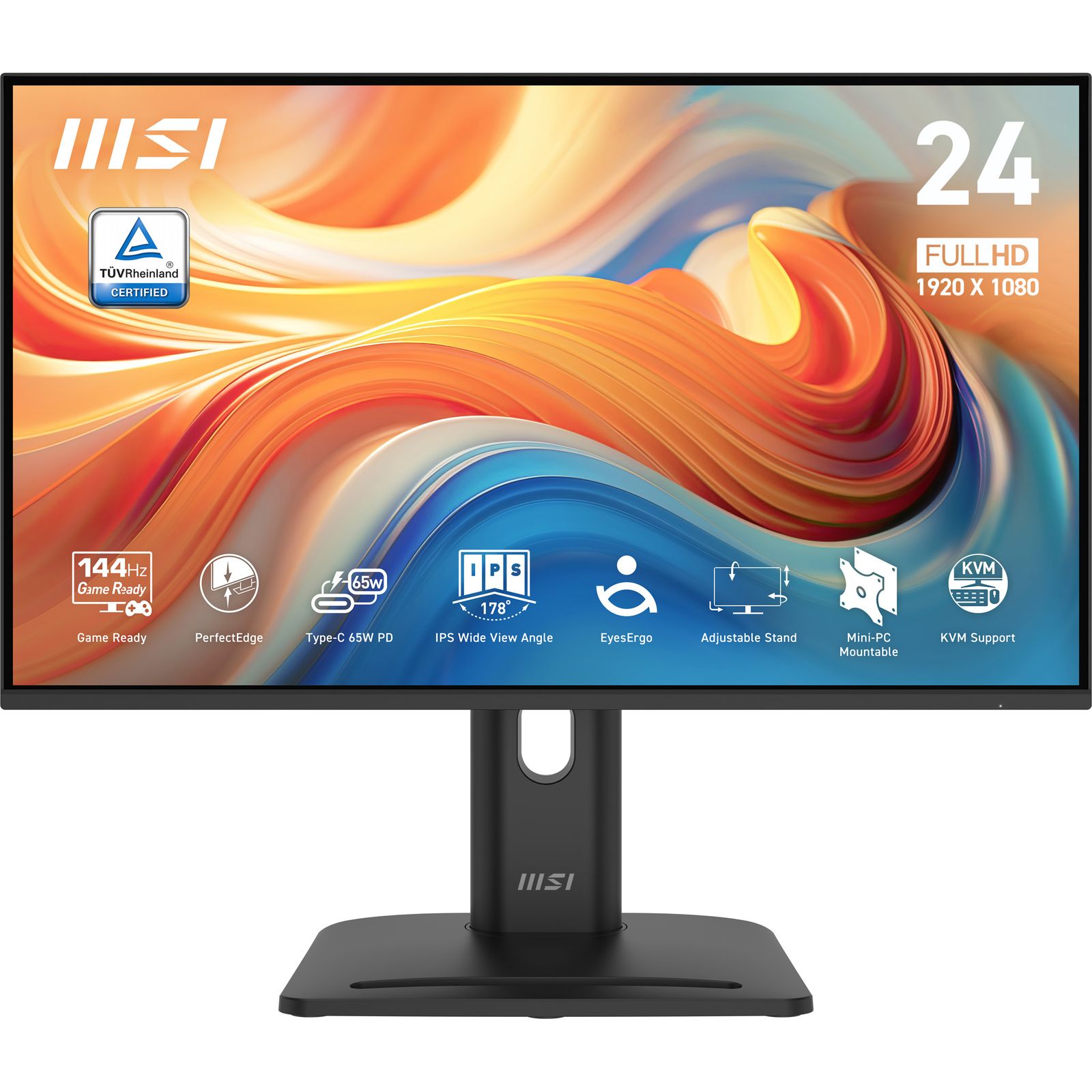 Black 23.8IN/IPS/FHD/144HZ/USB-C Hub 4Y, image 1 of 15