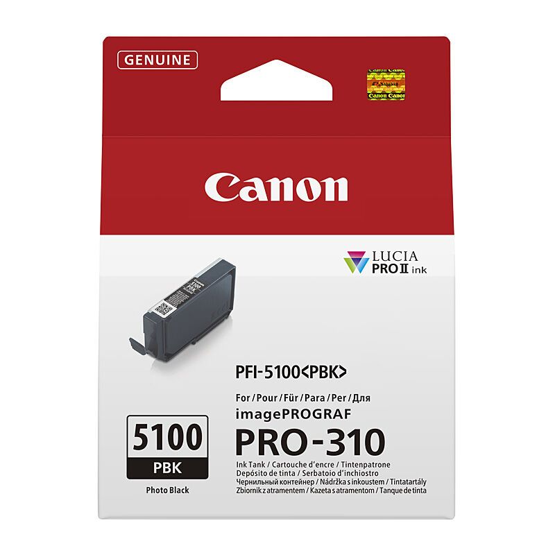 Canon PFI5100 PH Blk Ink Cart, image 1 of 3