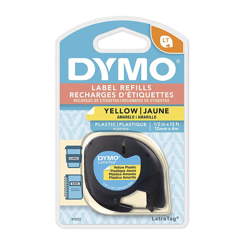 Dymo LT Plastic 12MM X 4M Yell, image 1 of 2