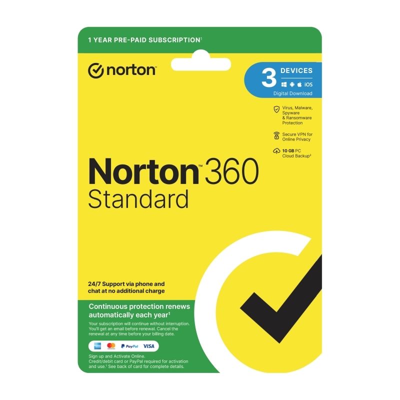 Norton 360 Standard 1U 3D 1 YR