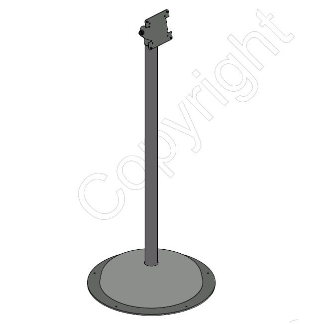 Spacepole Floor Mount W/top Vesa 75/100 Blk