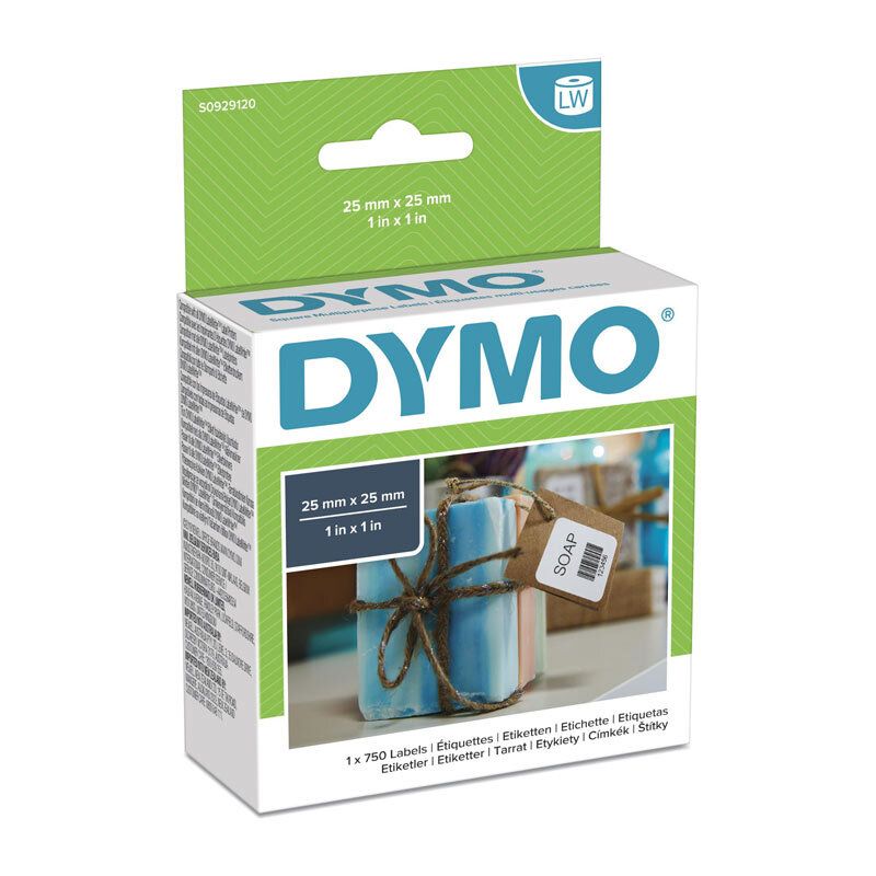 Dymo LW 25MM X 25MM White, image 1 of 2
