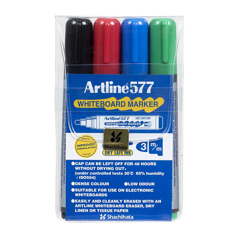 Artline 577 W/brd Mkr Ast WLT4