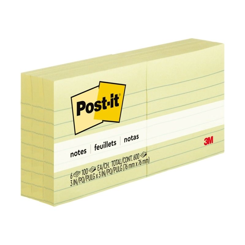 Post-it Note 630-6PK Ruled PK6