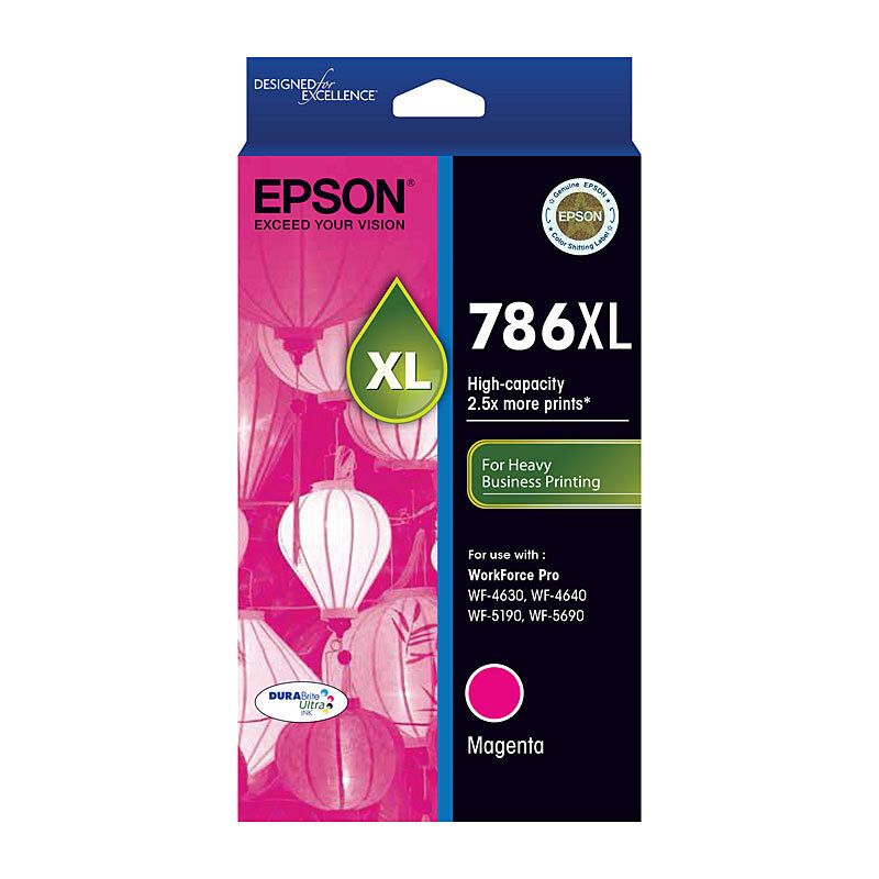 Epson C13T787392 786XL High Capacity Magenta Ink Cart, 2000PG