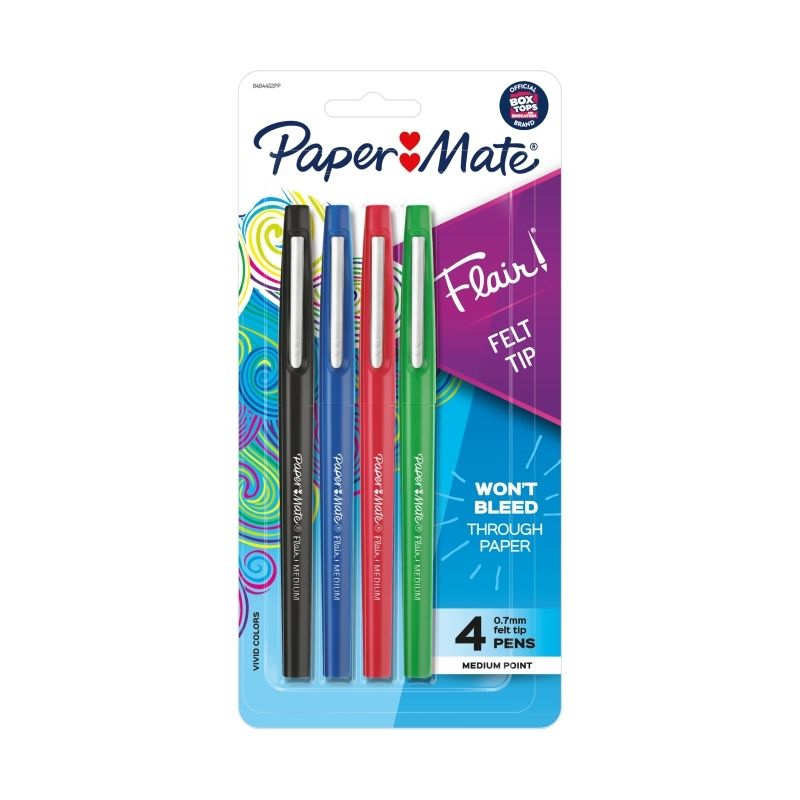 PM Flair Felt Tip Ast PK4 BX6, image 1 of 2