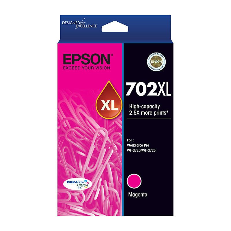 Epson C13T345392 High Yield 702XL Magenta Ink Durabrite