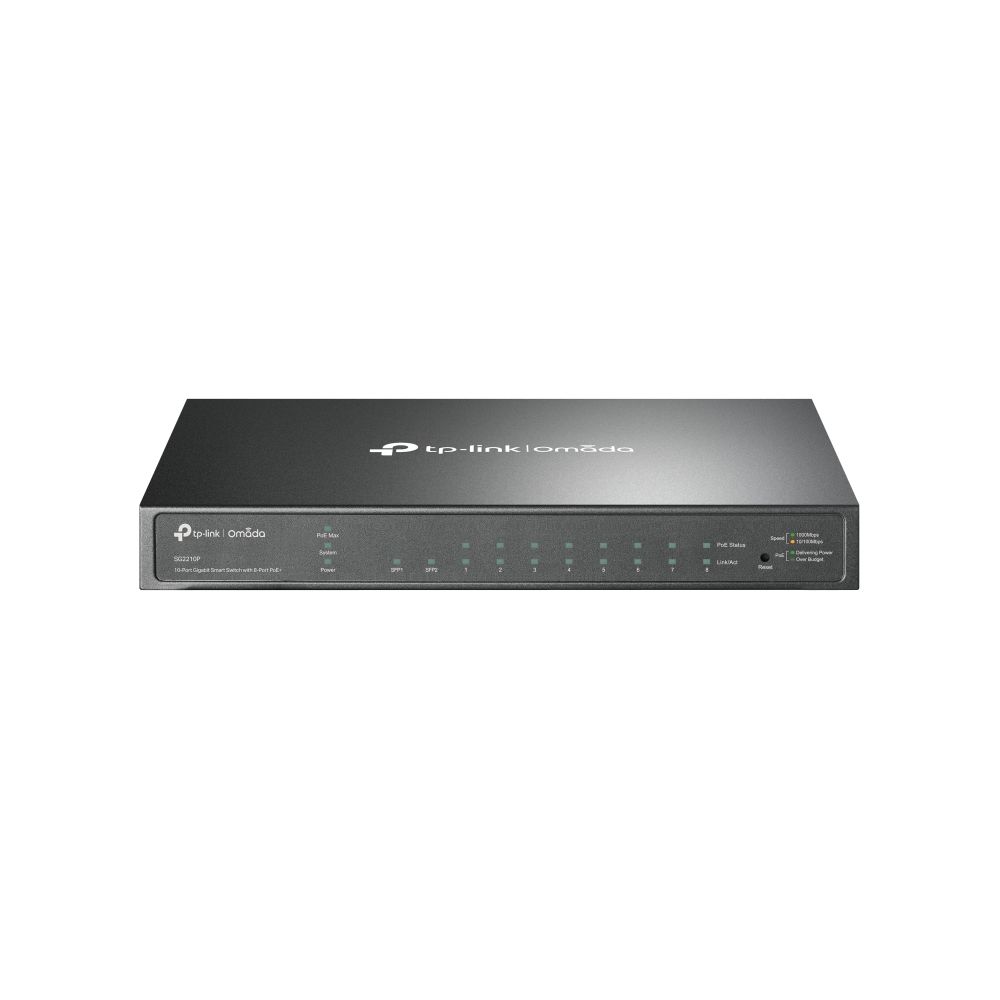 Tp-link Omada 8-PORT Managed Gigabit Rack Switch, POE+(8), SFP(2), 61W, 5YR, image 1 of 2