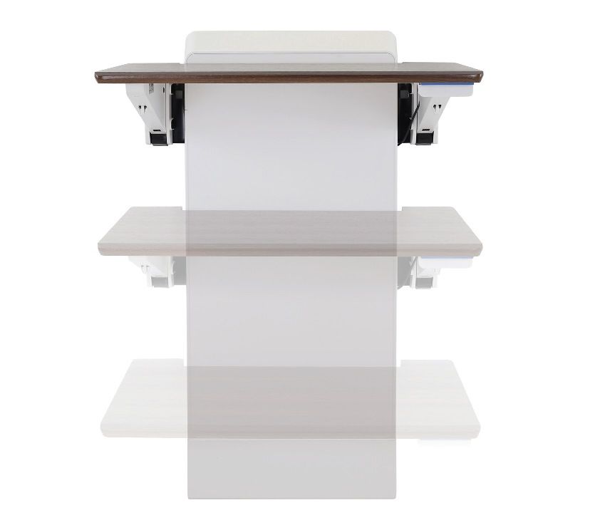Ergotron Workfit Elevate Wall Desk Snow/walnut