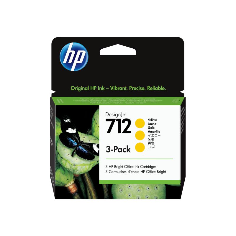HP #712 29ML Yell 3 PK 3ED79A
