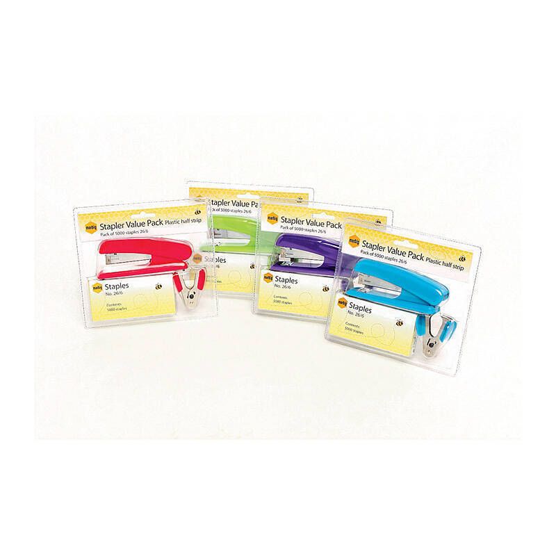 Mbg Stapler 20SHT Astd V/pack