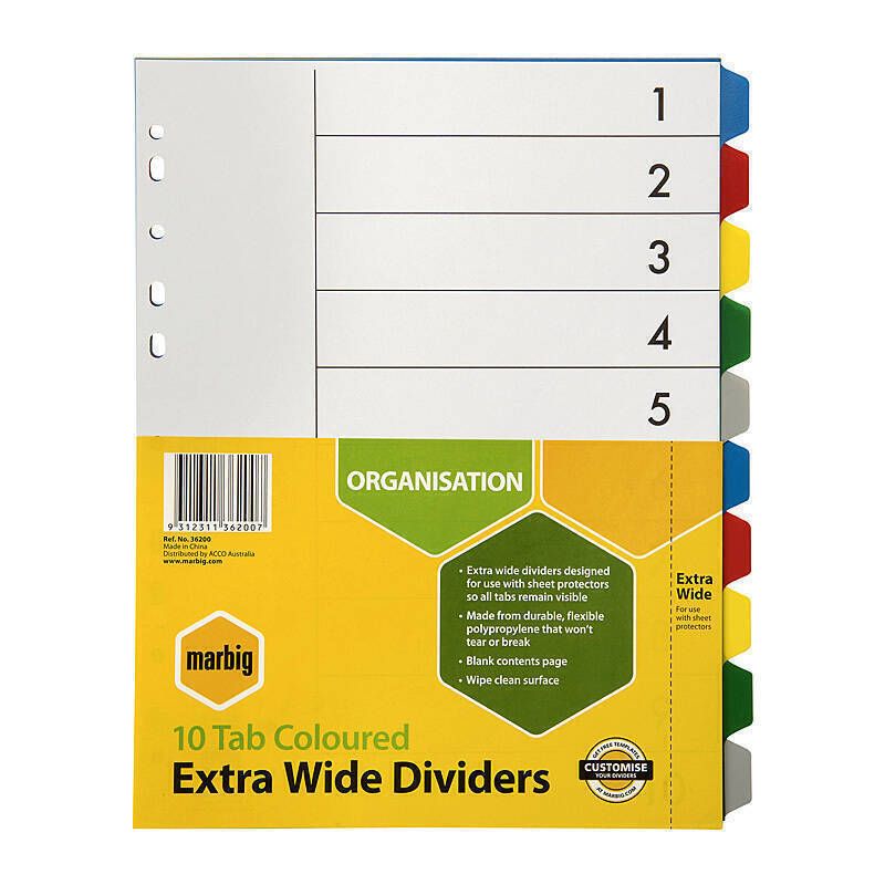 Mbg Dvdrs Xwideclr PP A4 10TAB