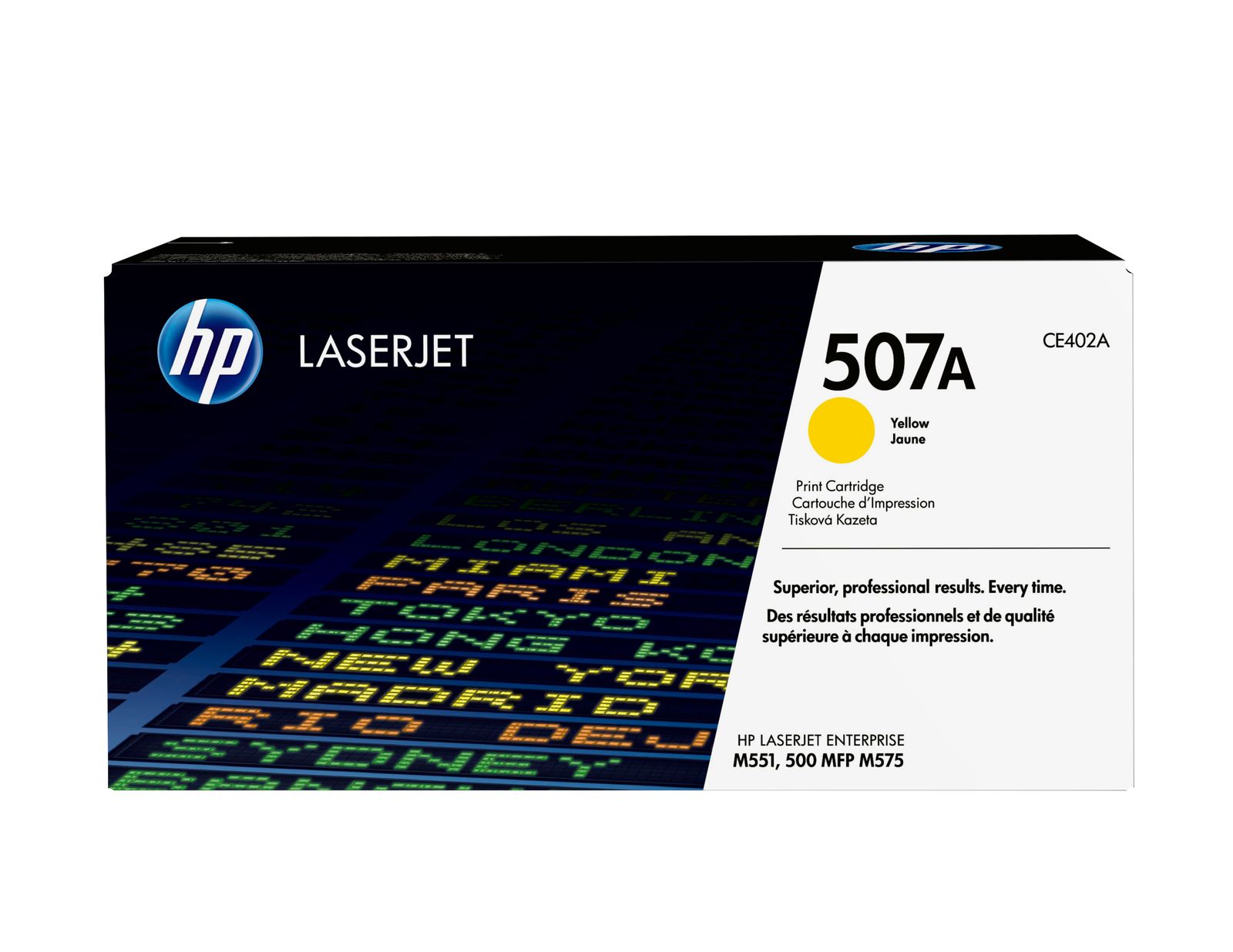 HP CE402A #507A Yellow Toner Cartridge (6,000 Yield), image 1 of 3
