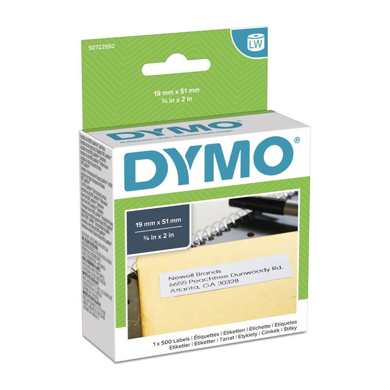Dymo LW 19MM X 51MM White, image 1 of 2