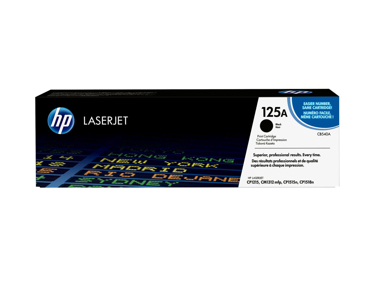 HP CB540A #125A Black Toner Cartridge (2,200 Yield), image 1 of 7