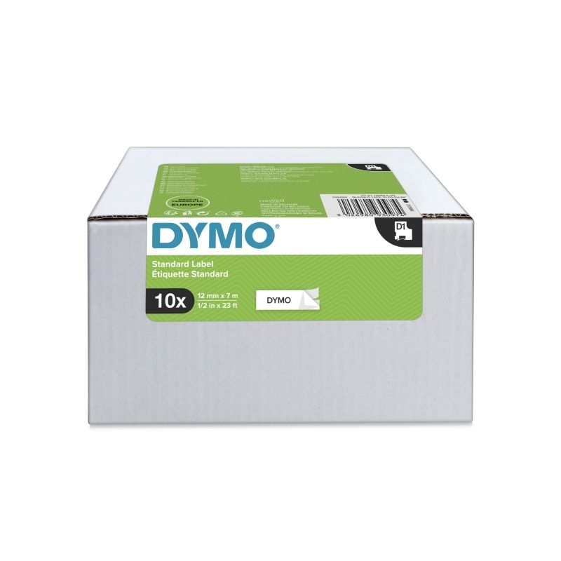 Dymo D1 Bk/whi 12MMX7M PK10