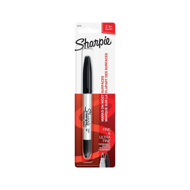 Sharpie Marker Twintip Blk BX6, image 1 of 2