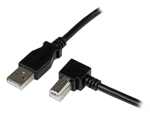 Startech 1M USB2.0 A TO USB2.0 B Cable, M/m, Right Angle, Ltw, image 1 of 5