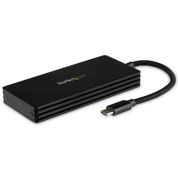 Startech M.2 Ssd Enclosure for Sata Drives, Usb 3.1, Attached Braided Usb-c CABLE,2YR, image 1 of 3