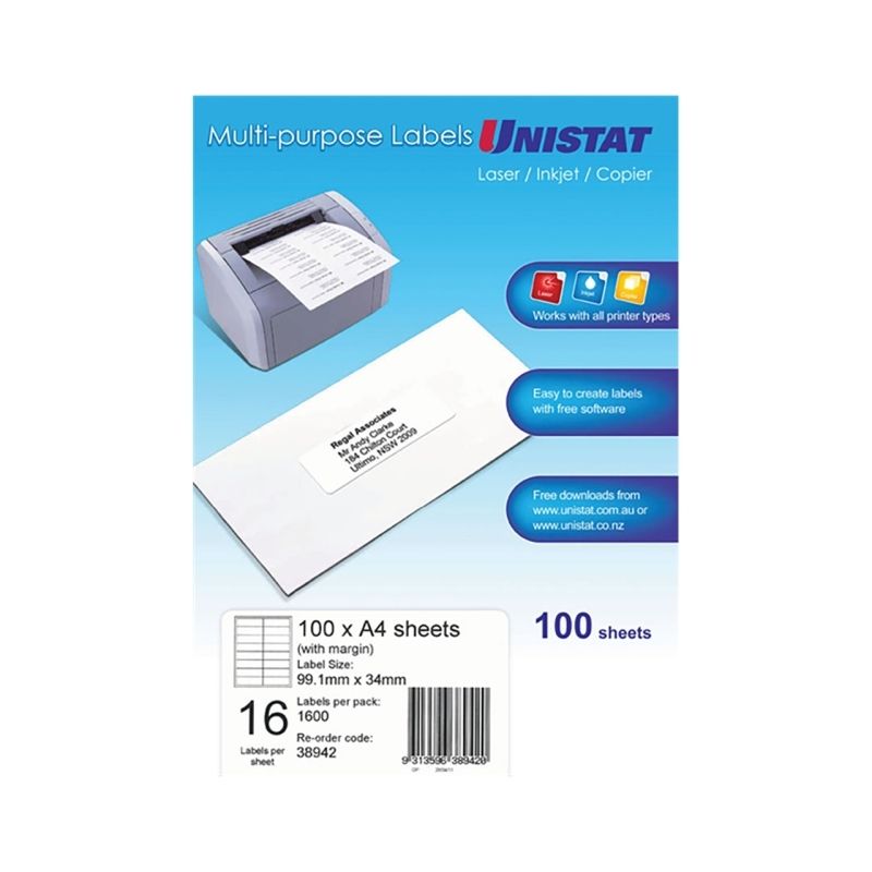 Uni Lip Label 16UP PK100 BX5