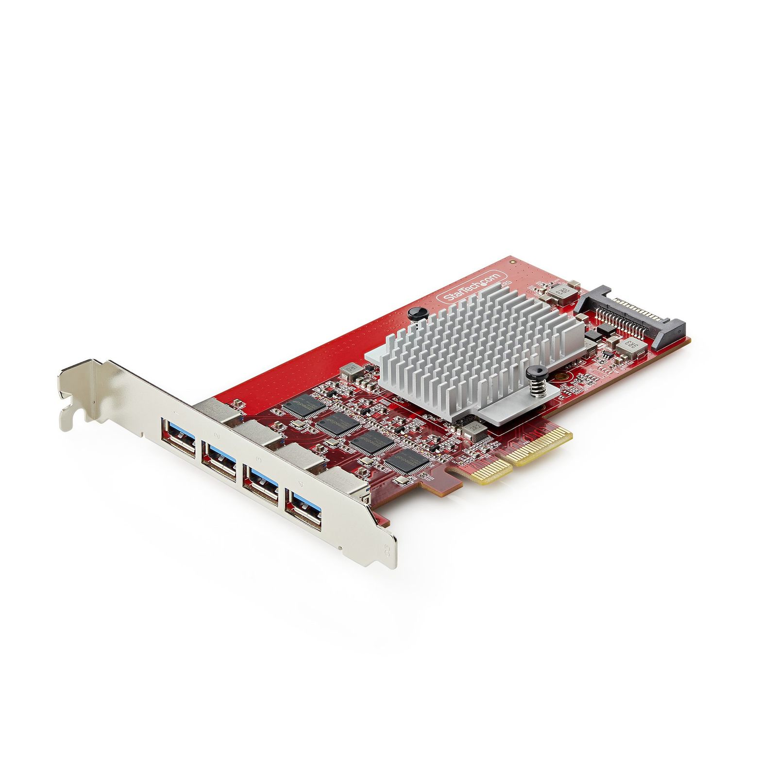 Startech.com 4-PORT Usb-a Pcie Card, Usb 3.2 10GBPS, 4X Controllers, Taa, 2 YR, image 1 of 7