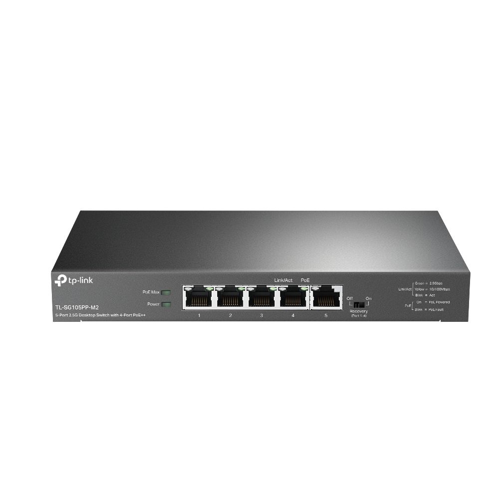 Tp-link 5-PORT Unmanaged 2.5G Switch, POE++(4), 123W, Metal Case, 5YR, image 1 of 3