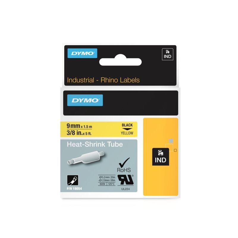 Dymo Rhino H/s Lbl 9MM Yellow