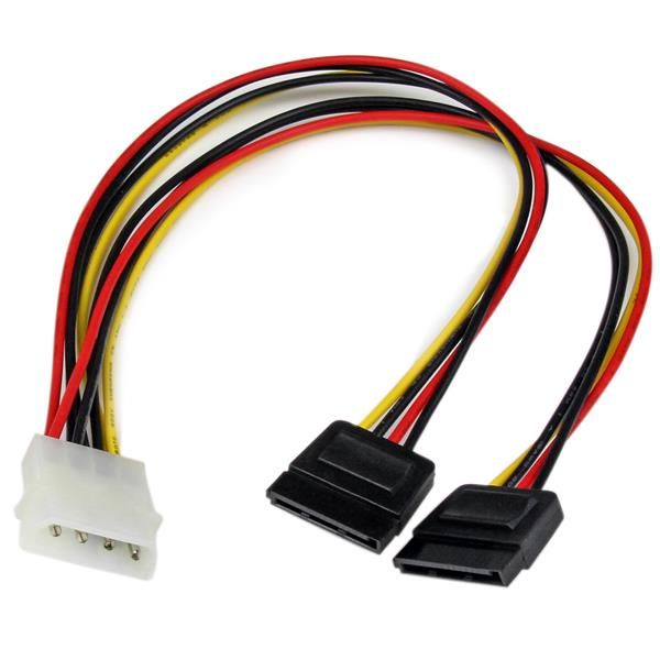 Startech.com 12 LP4 TO 2X Sata Power Y Cable Adapter, image 1 of 3
