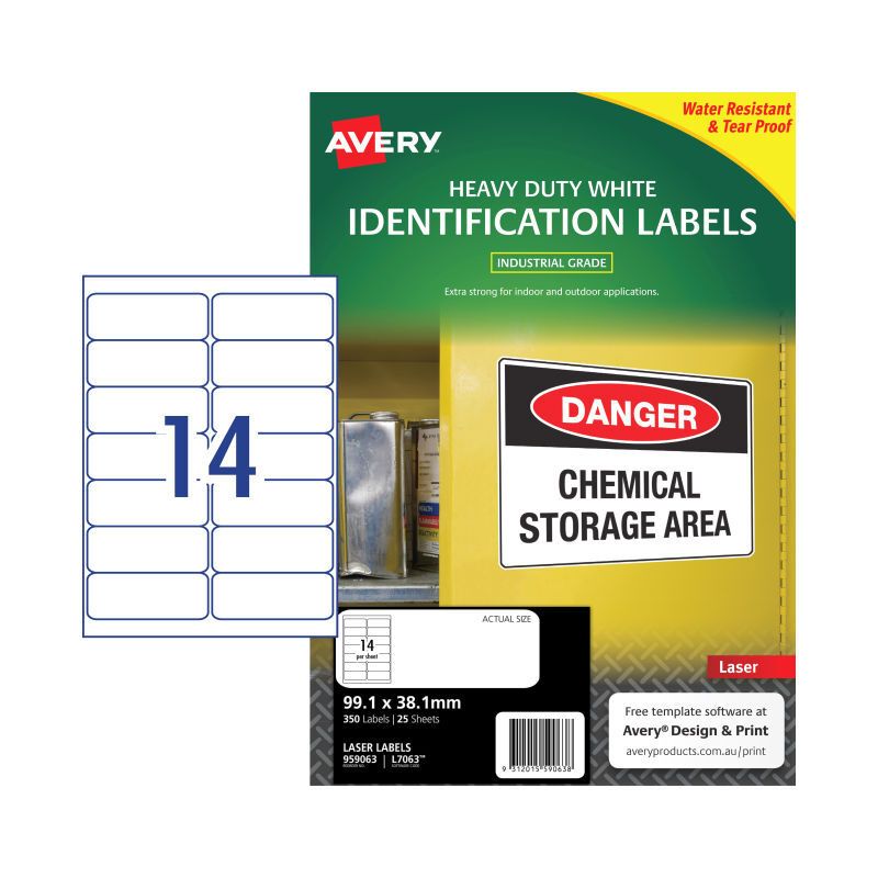 AV Laser Lbl L7063 14UP PK25, image 1 of 3