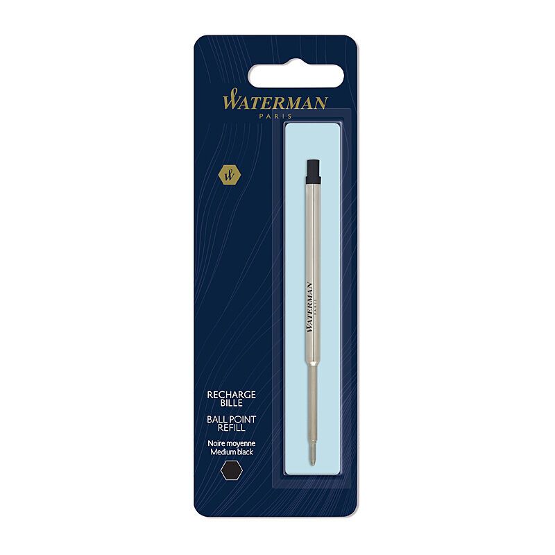 Waterman BP Refill Med Blk PK1