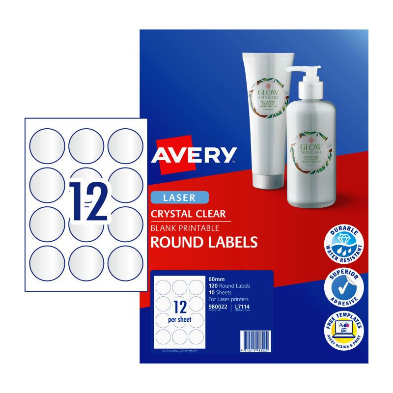 AV Lbl 12UP 60MM L7114 PK10, image 1 of 2