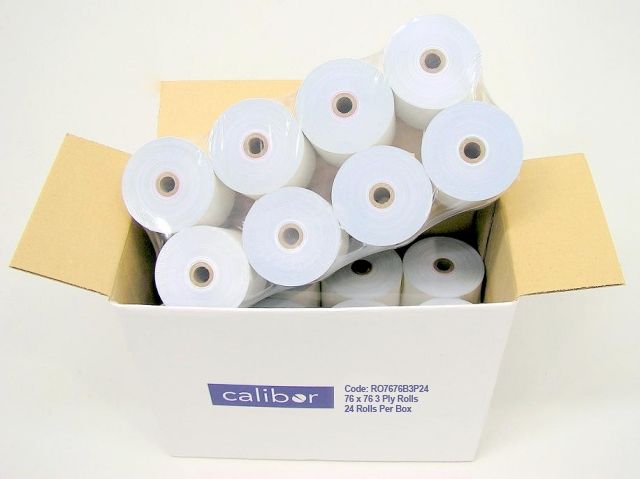 Calibor 3PLY Paper 76X76 24 Rolls/box