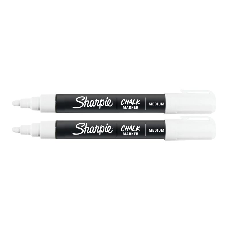 SH Chalk Wet Markr Wht PK2 BX4, image 1 of 2
