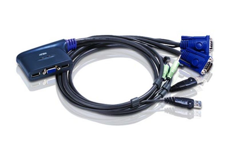 Aten 2 Port Usb Cable Kvm Switch with Audio